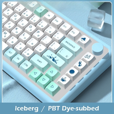 Iceberg 104+35 XDA Profile Keycap Set PBT Dye-subbed for Keyboard English/Japanese/Korean/Russian/French/Spanish/German/Portuguese